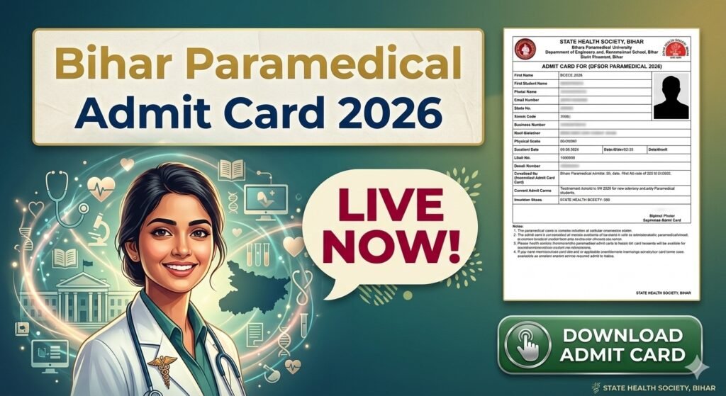 Bihar Paramedical Admit Card 2026 Out