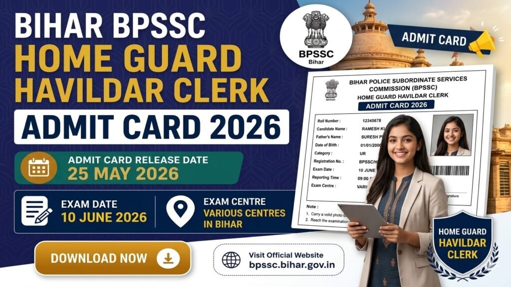 Bihar Police Havildar Clerk Admit Card 2026 Out