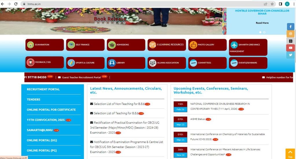 LNMU UG Admission 2026